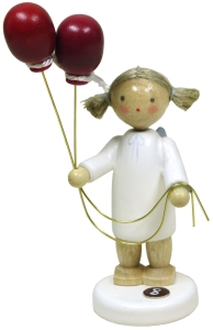 Flade Engel mit Luftballons (8)  (Flade 61115) Engel mit Luftballons und Zahl '8'